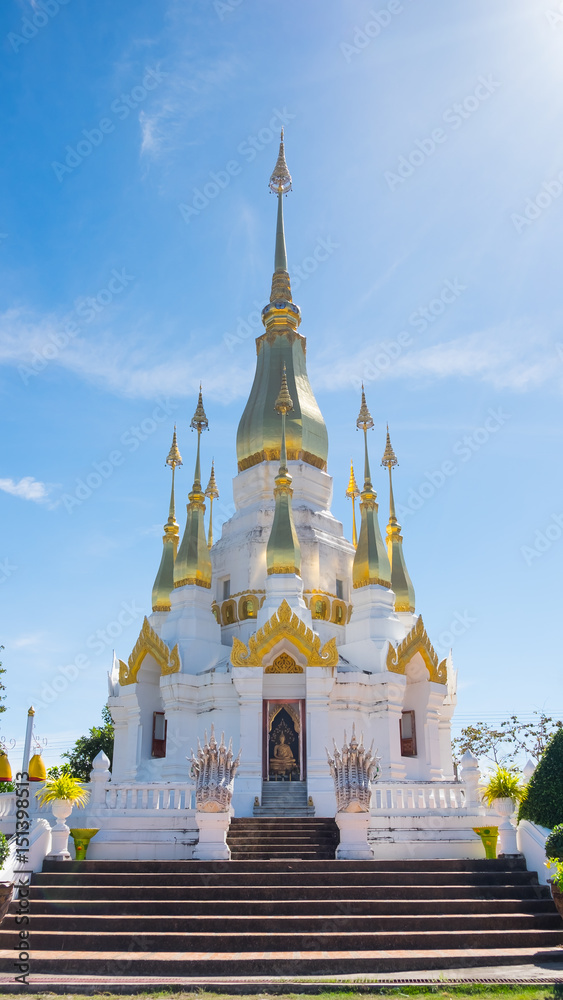 Naklejka premium The Pagoda at Wat Tham Kuhasawan in Ubonratchathani province, Thailand