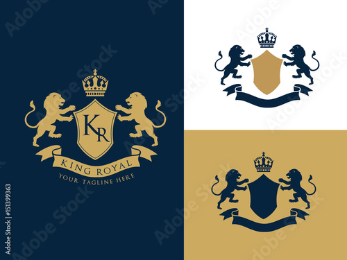Luxury logo template. hotel logo, king royal brand identity 