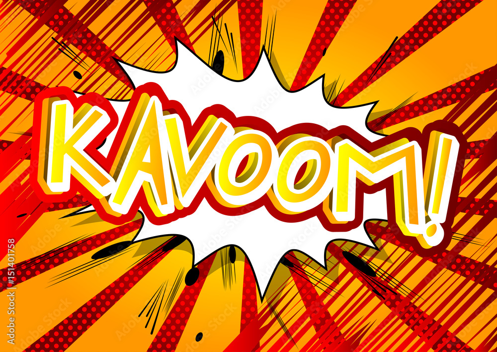 Kavoom! - Vector illustrated comic book style expression.