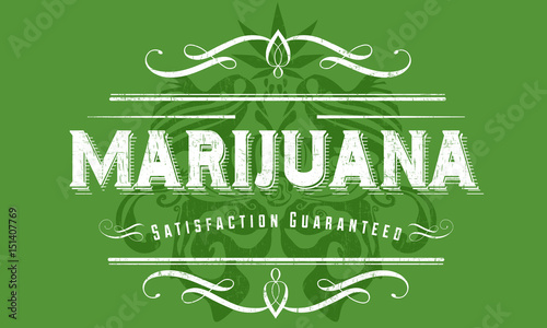 Marijuana Vintage Poster Design