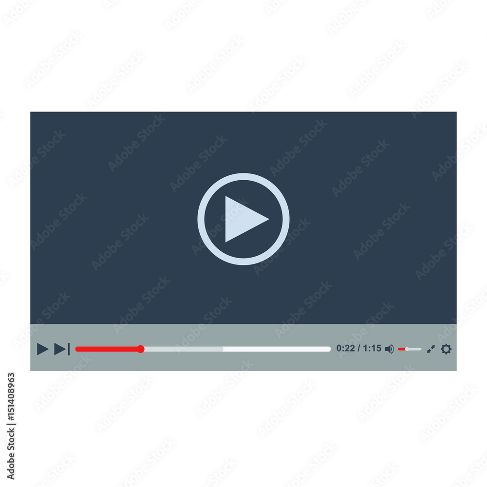 Video player in a flat style. Video player for the web. Vector template of video and audio player. Design Media Player. New Media Player interface. Vector video player. Skin video player. Video player in a flat style. Video player for the web. Vector template of video and audio player. Design Media Player. New Media Player interface. Vector video player. Skin video player.