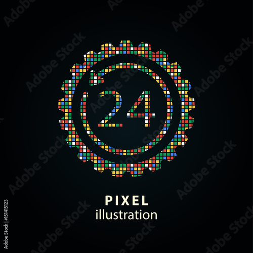 Wallpaper Mural 24 hour service - pixel illustration. Torontodigital.ca