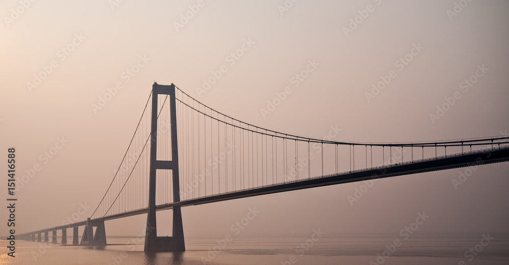 Fototapeta premium Storebæltsbroen, Store Belt Bridge, Store Baelt Brücke, great belt bridge