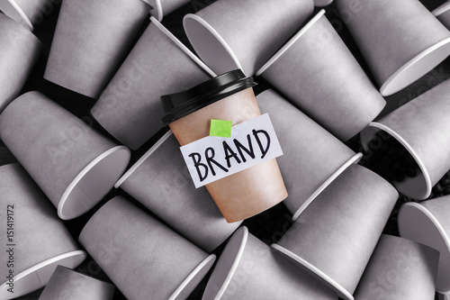 Coffee identity brand building concept with different and standing out from others photo