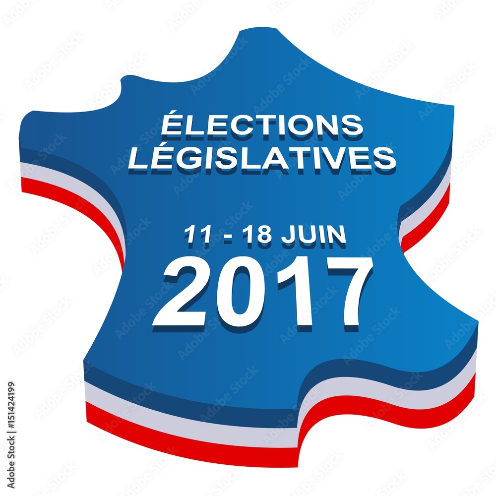 France. Elections législatives 1118 juin 2017 vector de Stock Adobe