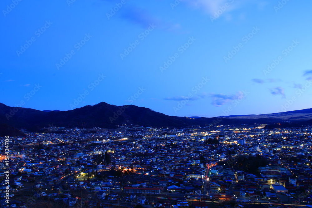Fototapeta premium Fuji night view