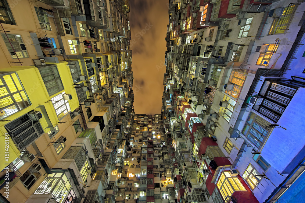 Obraz premium Quarry Bay high rise housing in Hong Kong China