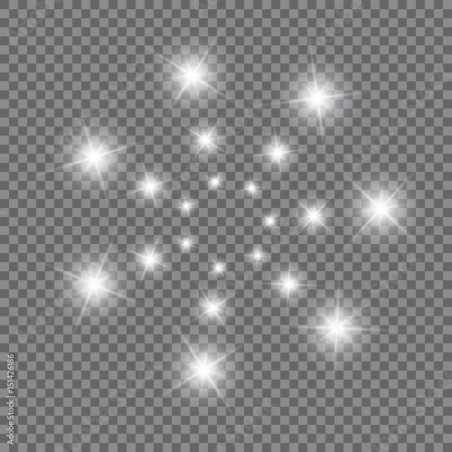 Star light effect. Vector illustration