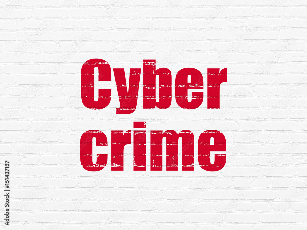 Security concept: Cyber Crime on wall background