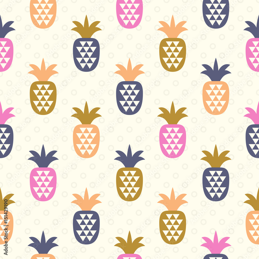 seamless pattern with pineapples seamless pattern with pineapples