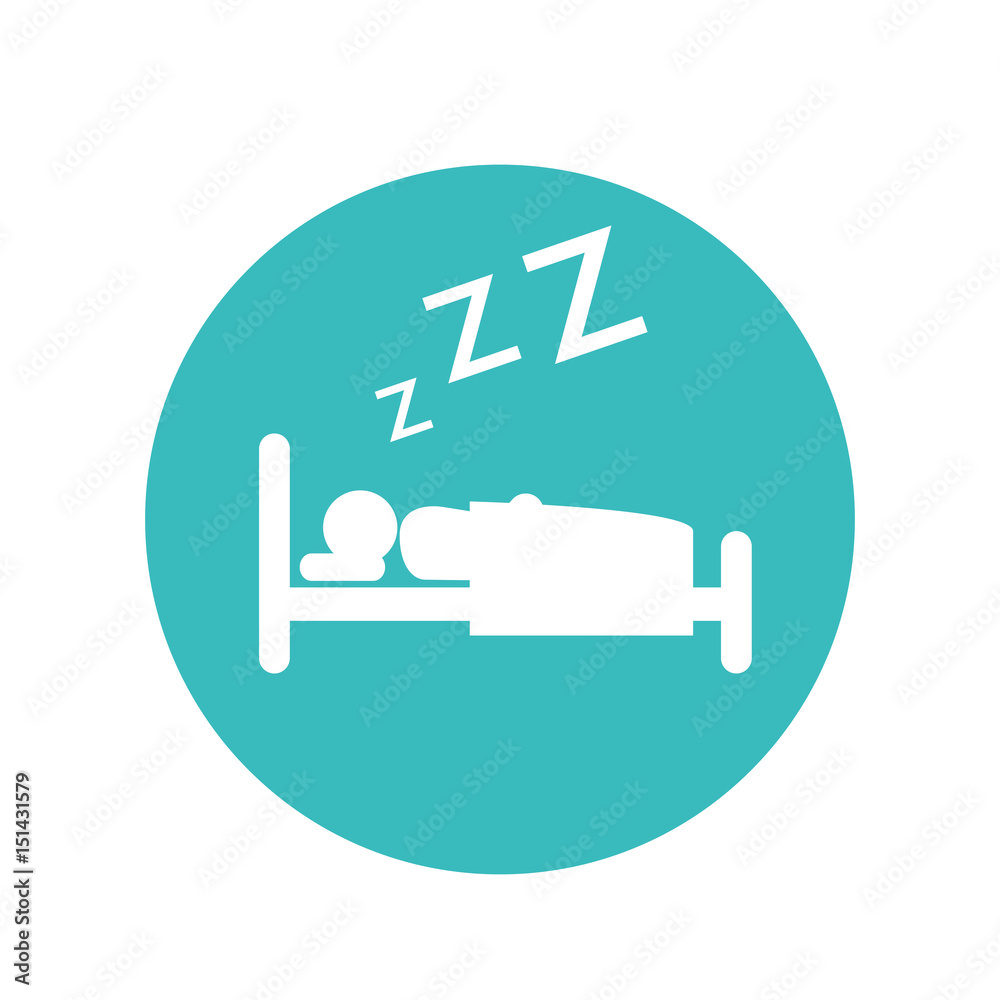 human asleep silhouette icon vector illustration design