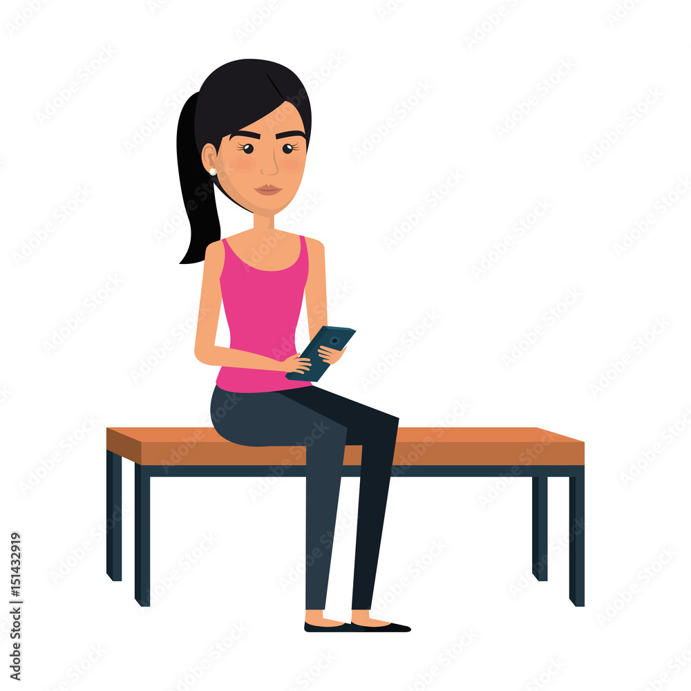 young woman with smartphone avatar character vector illustration design young woman with smartphone avatar character vector illustration design