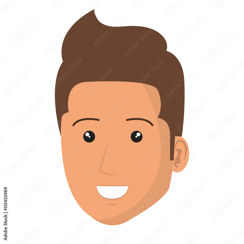 Fototapeta premium young man avatar character vector illustration design