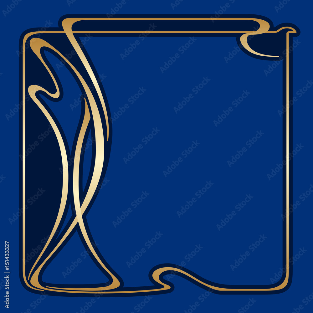 Vector art deco frame. Stock Vector | Adobe Stock