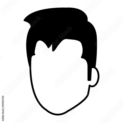 young man avatar character vector illustration design