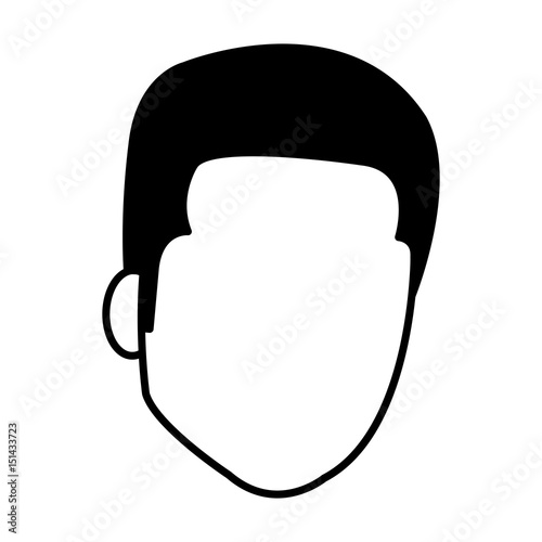 young man avatar character vector illustration design