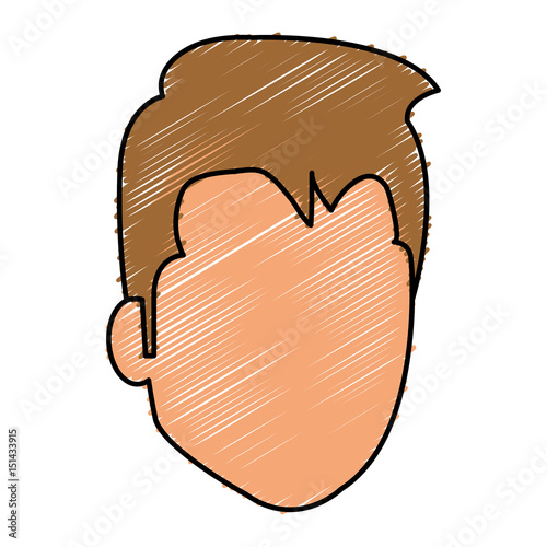 young man avatar character vector illustration design