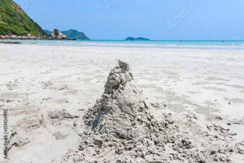 View of Namsai beach in Sattahip, Chon Buri, Thailand. photo