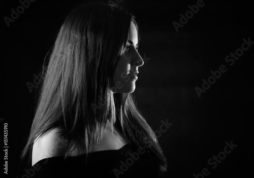 Girl in black posing  © Baronb