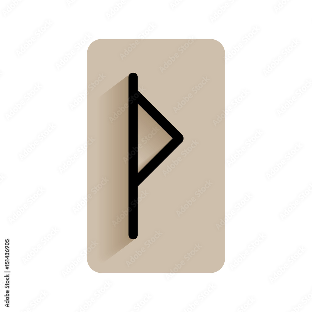 Thurisaz. Runic alphabet and letters. Flat icon on white background for divination, prediction. Vector illustration Thurisaz. Runic alphabet and letters. Flat icon on white background for divination, prediction. Vector illustration
