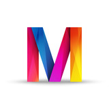litera M logo wektor