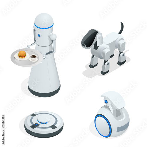 Household isometric robots engineered for people assistance and convenience