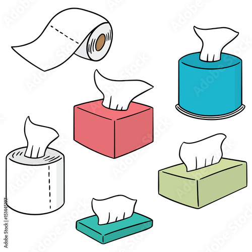 vector set of tissue paper