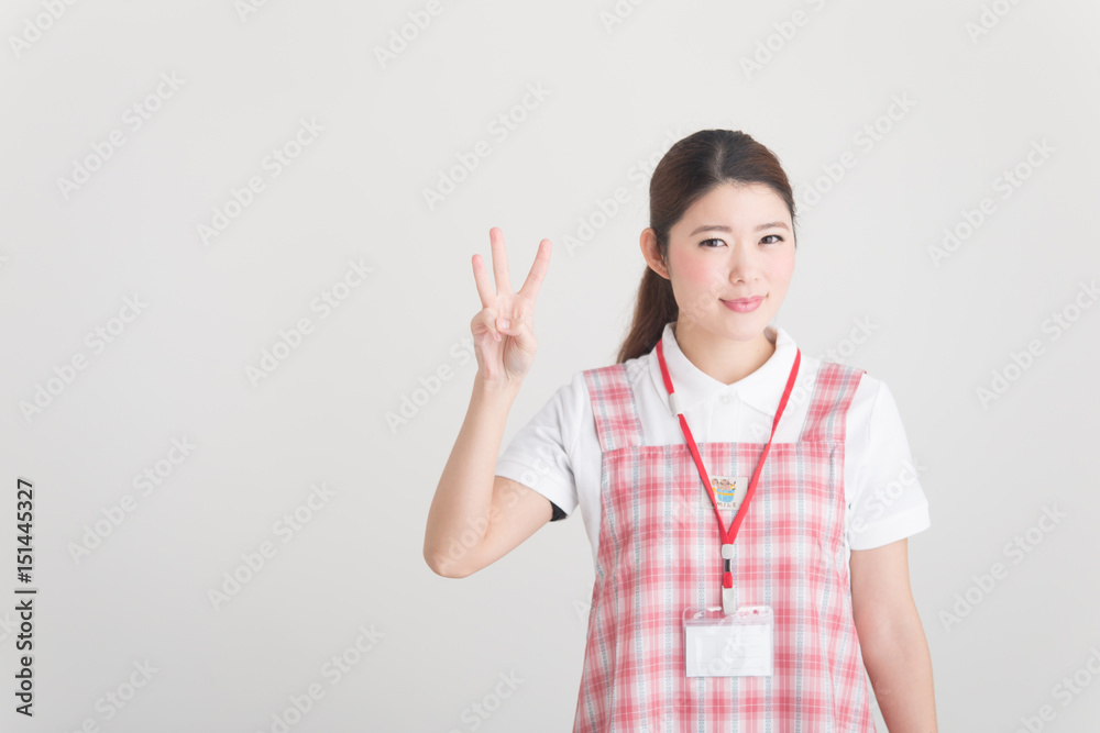 保育士・白バック 保育士・白バック
