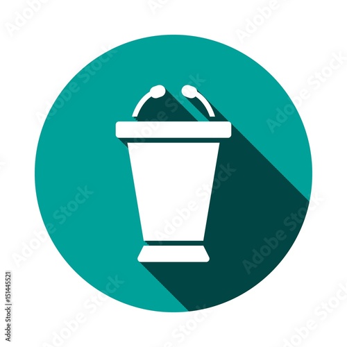 lectern with microphone icon stock vector illustration flat design