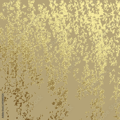 Golden grunge texture for creating patina scratch gold effect. Vector illustration