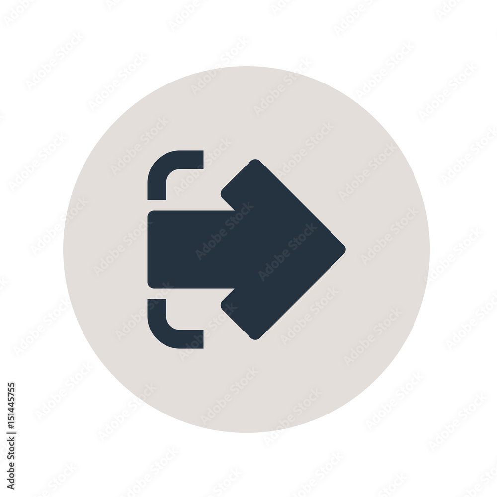 Logotipo aplicacion flecha derecha en circulo gris Logotipo aplicacion flecha derecha en circulo gris