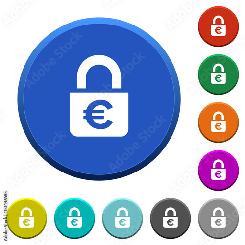 Locked euros beveled buttons