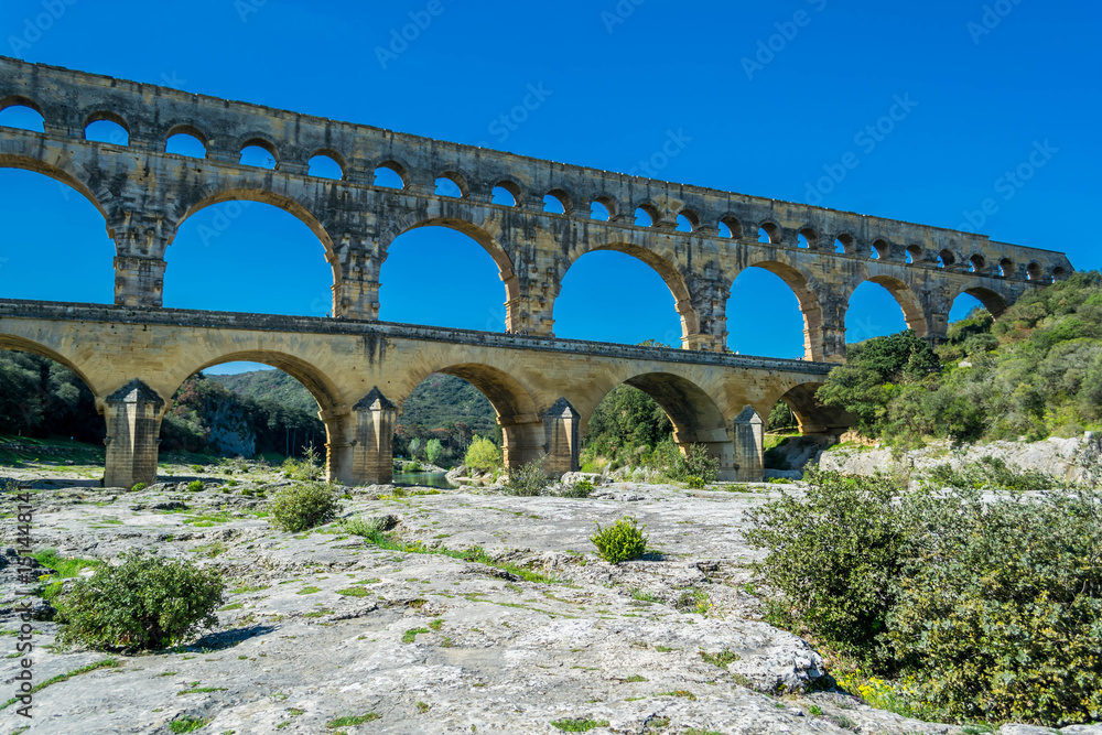 Le pont du Gard, France.