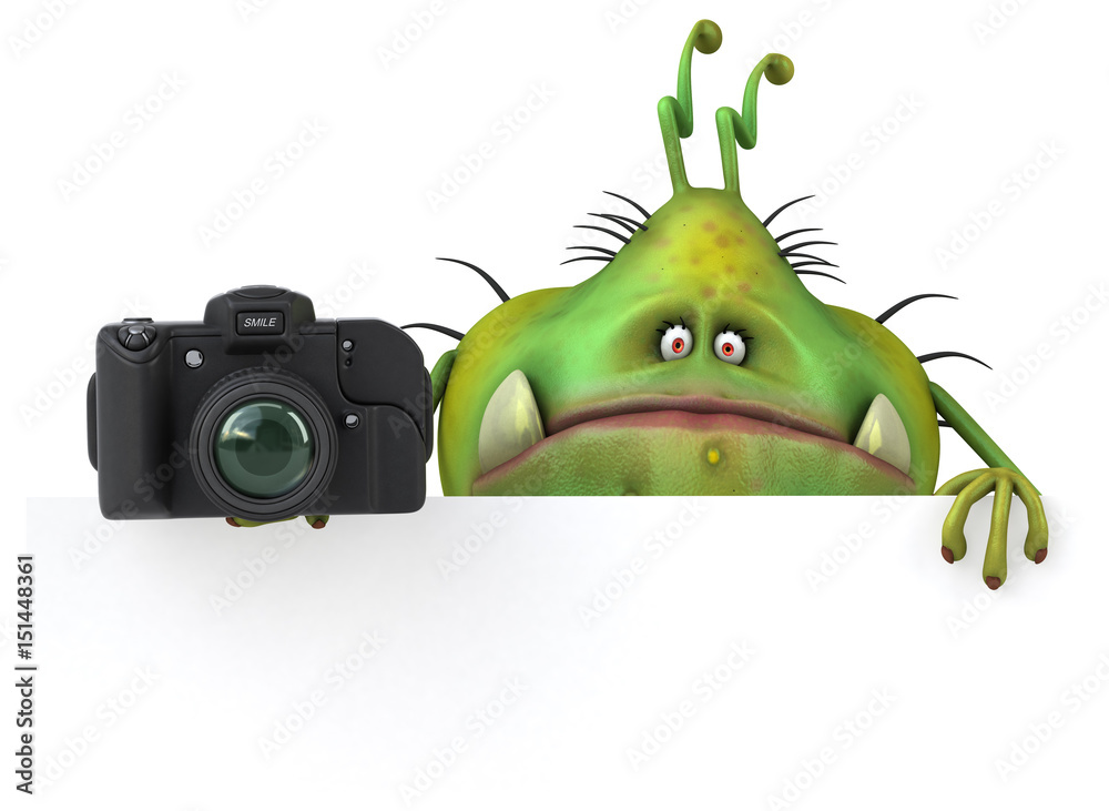 Fototapeta premium Fun germ - 3D Illustration