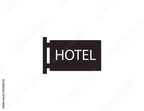 Flat vector hotel signature tag 