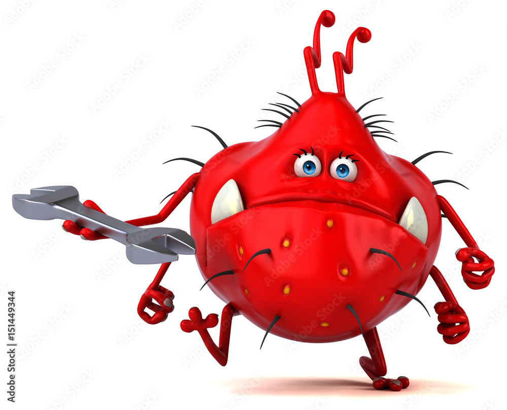 Fototapeta premium Fun germ - 3D Illustration