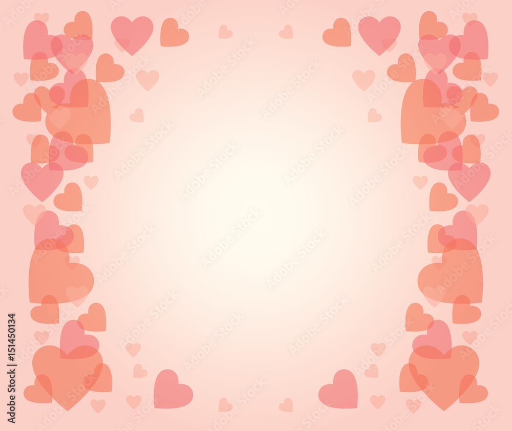 Vector illustration of heart shapes 