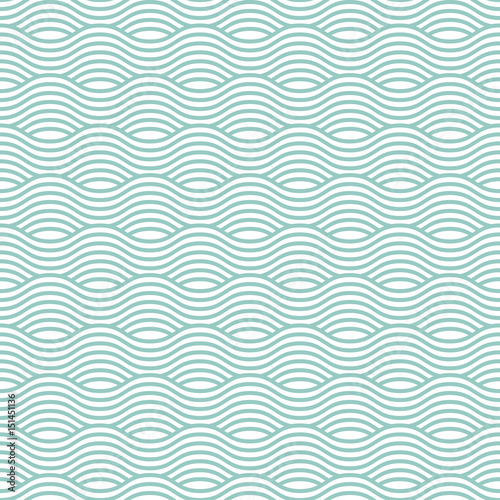 Blue wave seamless pattern. Vector illustration eps10