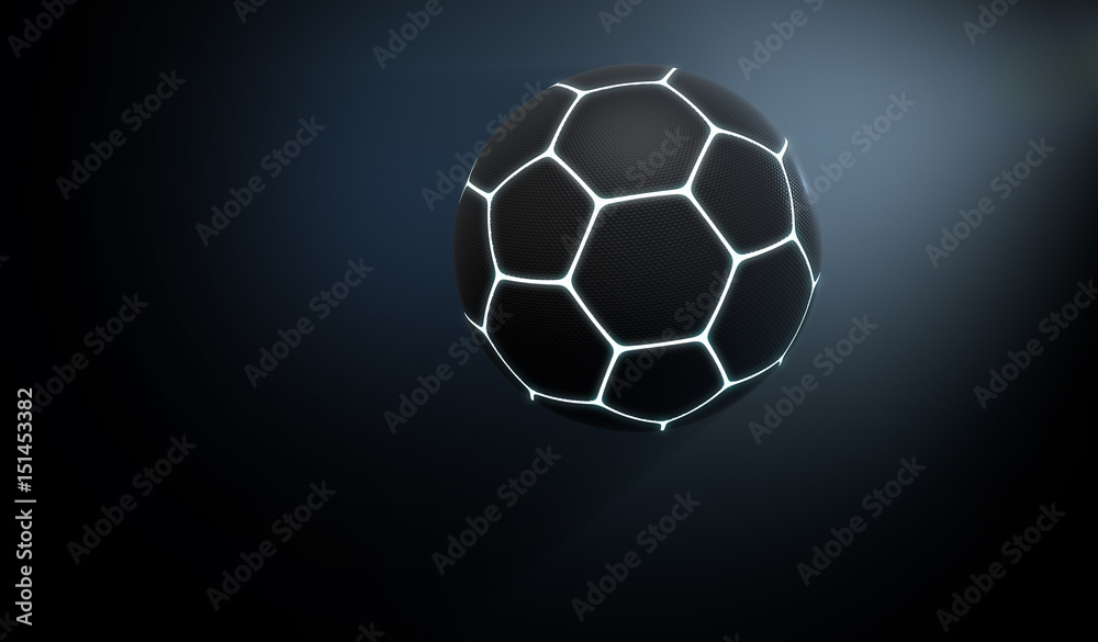 Naklejka premium Futuristic Neon Sports Ball