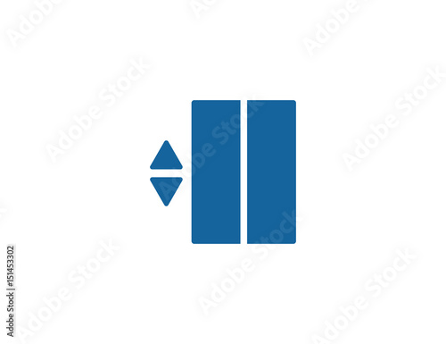 Flat vector elevator switch buttons