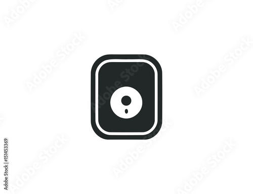 Flat vector private locker money safe