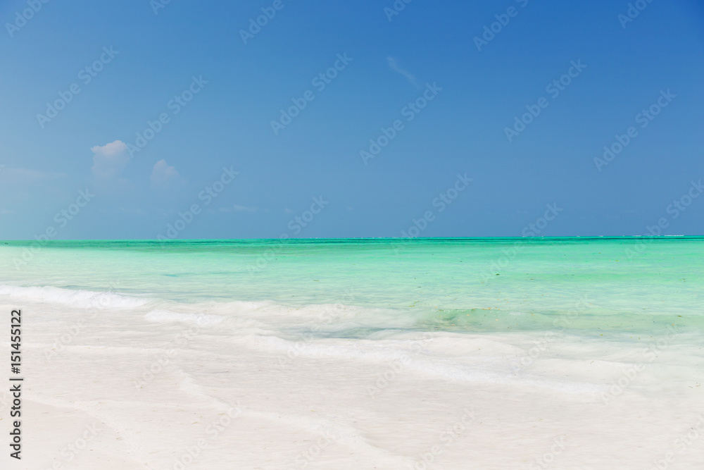 sea and sky on exotic tropical beach