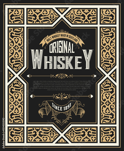 Vintage card for whiskey