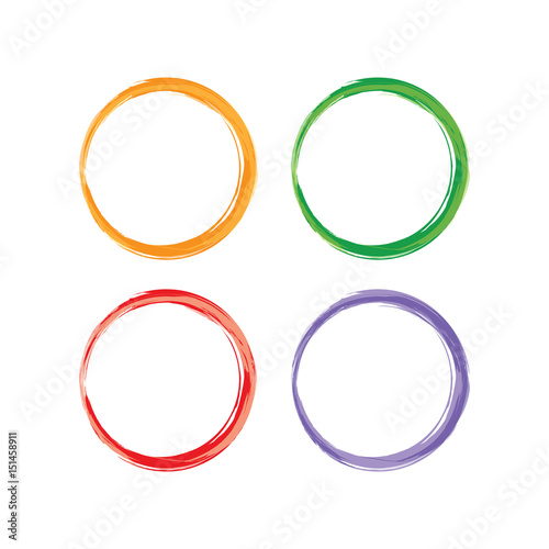 circle round color abstract shape frame vector art
