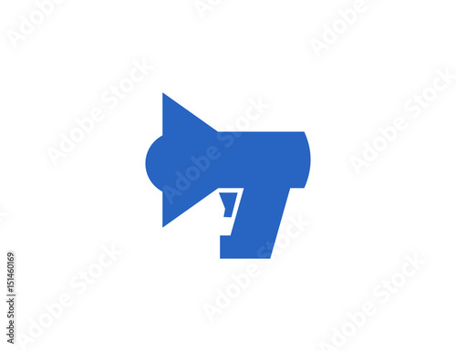 Flat vector megaphone speaker icon