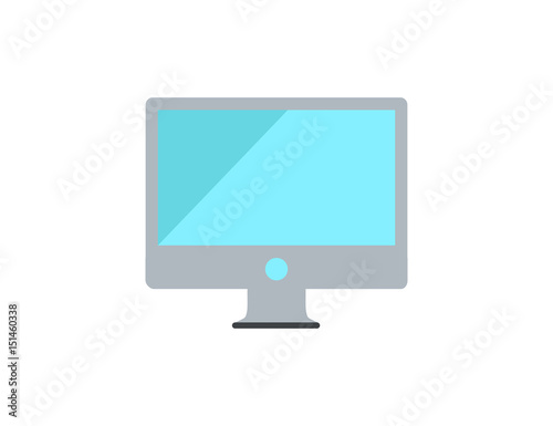 Flat vector desktop pc monitor