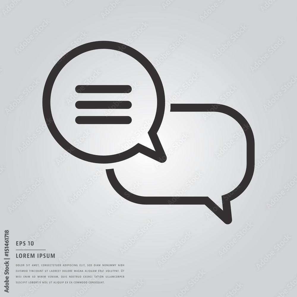 Lorem ipsum text and speech bubble Lorem ipsum text and speech bubble