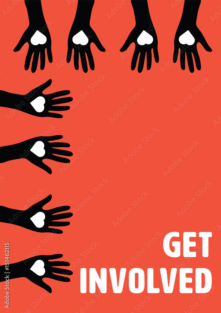 Obraz premium Vector icon of get involved message