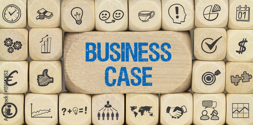 Photos Business Case / Würfel mit Symbole