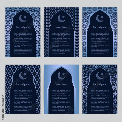 Vector islamic ethnic invitation background